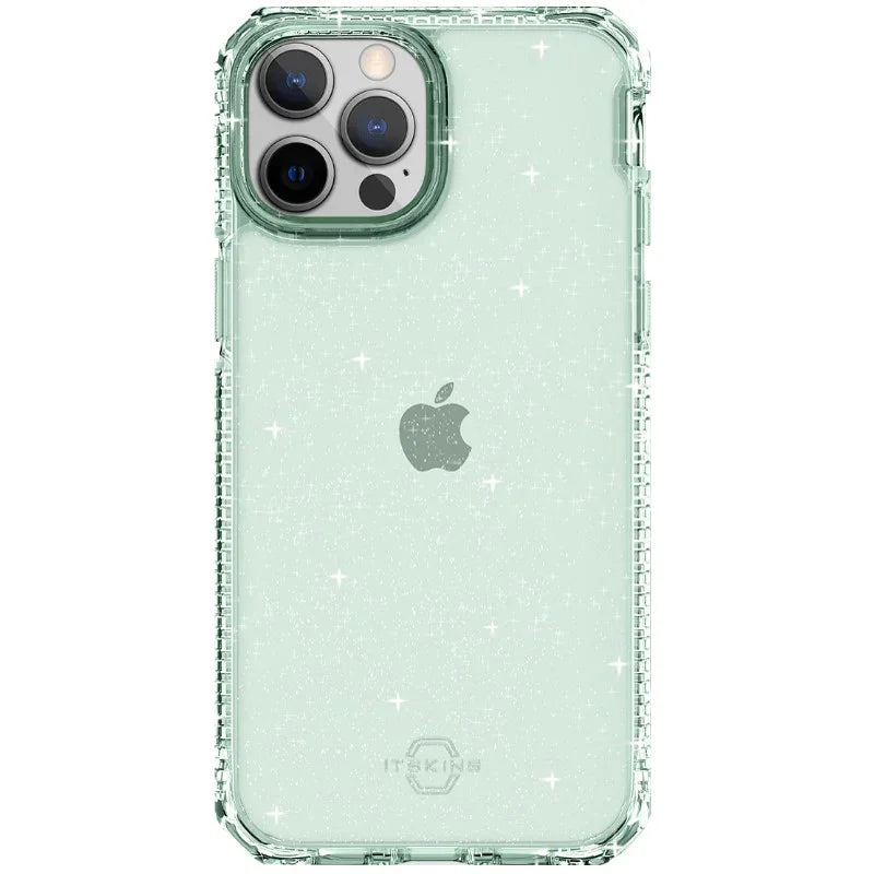 Itskins Hybrid Spark iPhone 13 Pro Max Cover - Light Green - Tashqila Itskins Hybrid Spark iPhone 13 Pro Max Cover - Light Green - Tashqila